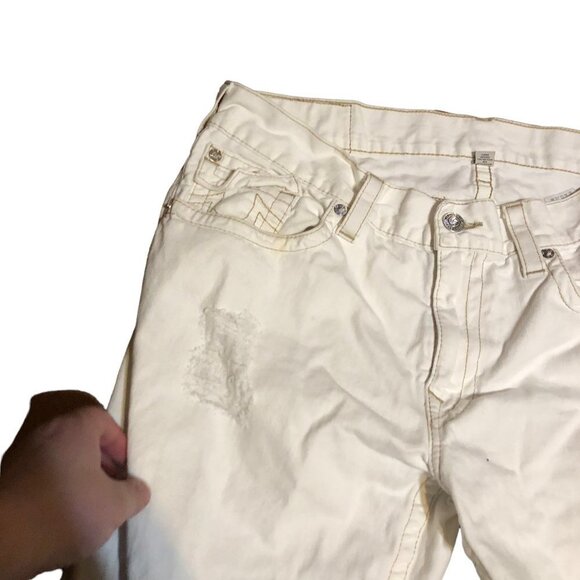 Vintage True Religion Jeans Size 38 STRAIGHT White - Picture 5 of 12